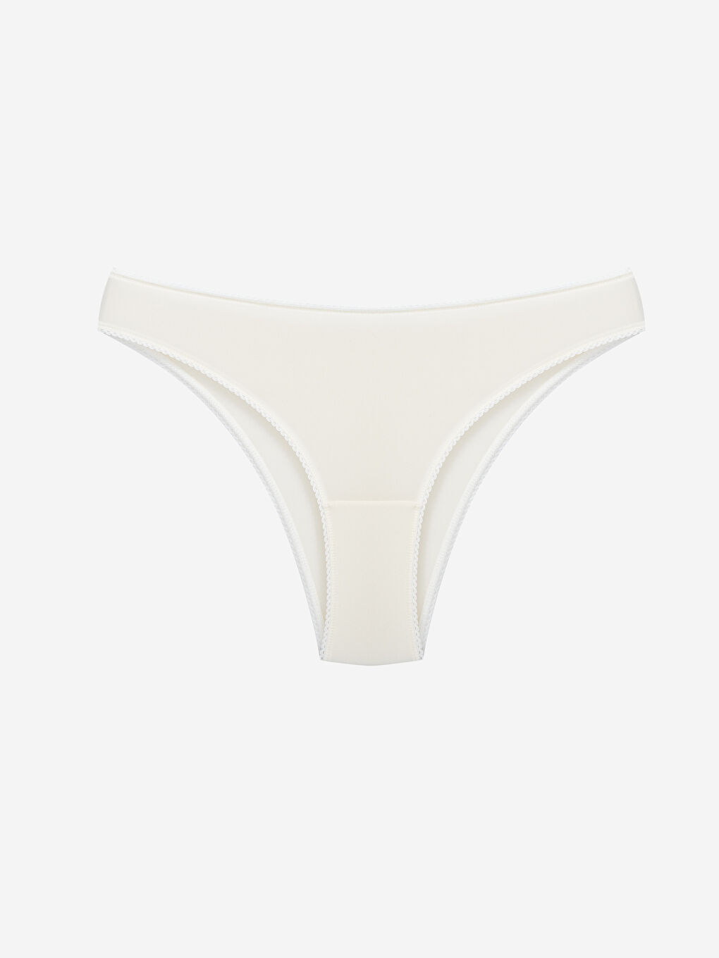 Ekru Düz Brazilian Külot