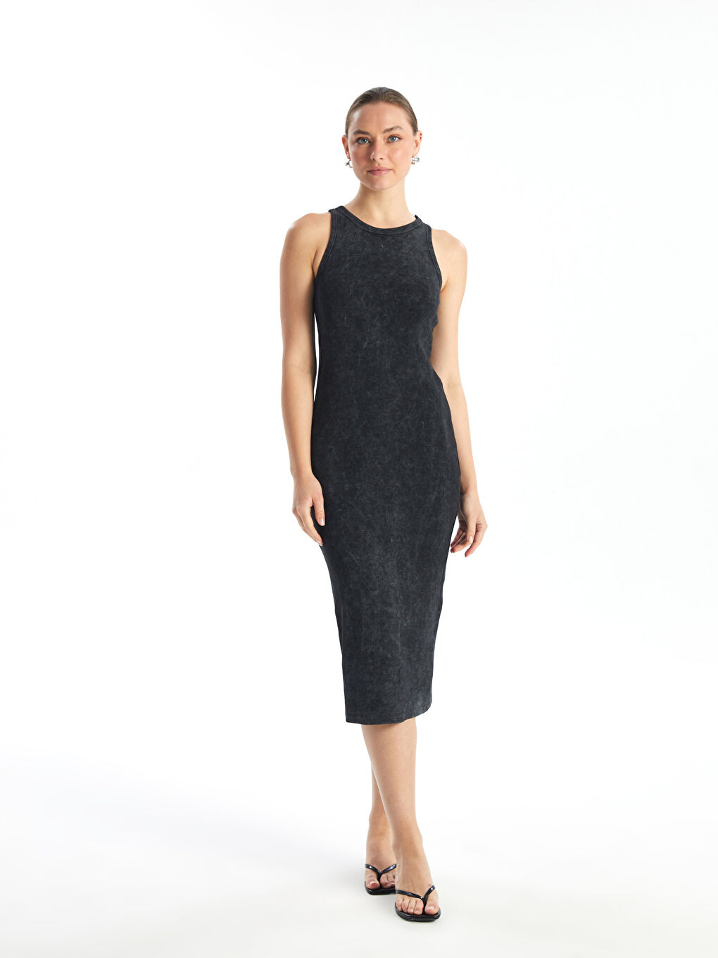 Women's Crew Neck Straight Bodycon Dress -S4MG60Z8-R17