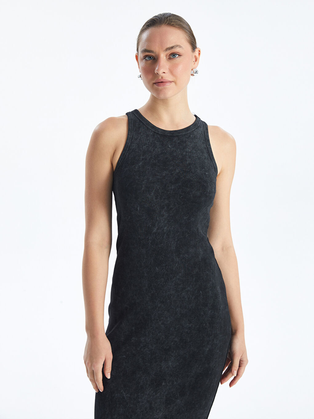 Women's Crew Neck Straight Bodycon Dress -S4MG60Z8-R17