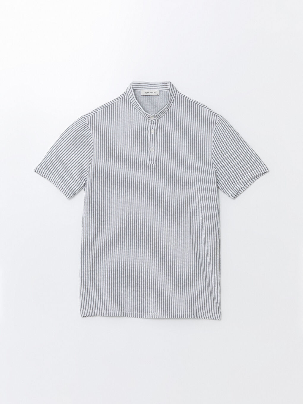 Grandad Collar Short Sleeve Men's T-Shirt -S4MG91Z8-LEG