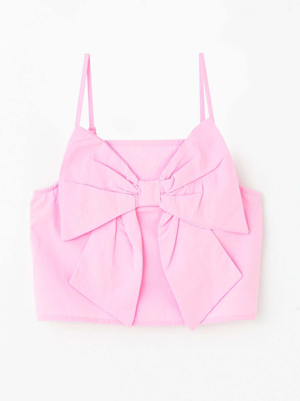 LCW Kids Pembe Kare Yaka Kız Çocuk Crop Bluz