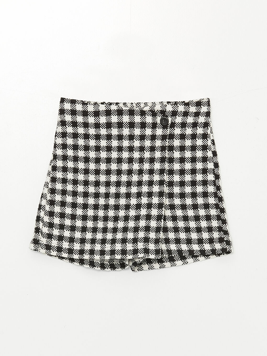 Jupe Courte Fille à Taille Élastiquée Écossaise-2