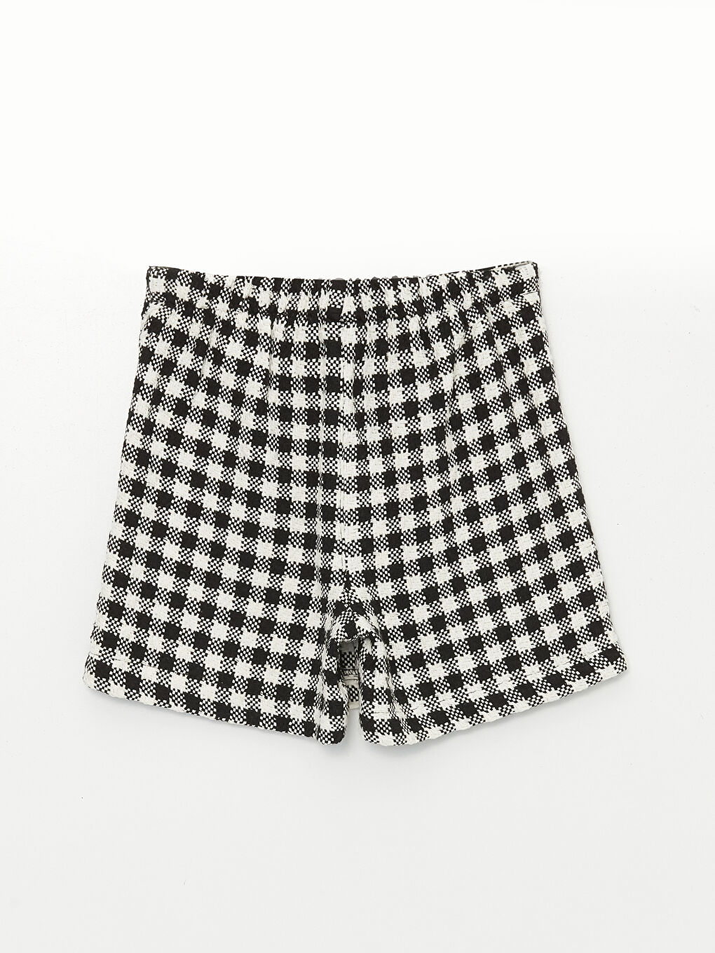 Jupe Courte Fille à Taille Élastiquée Écossaise-3