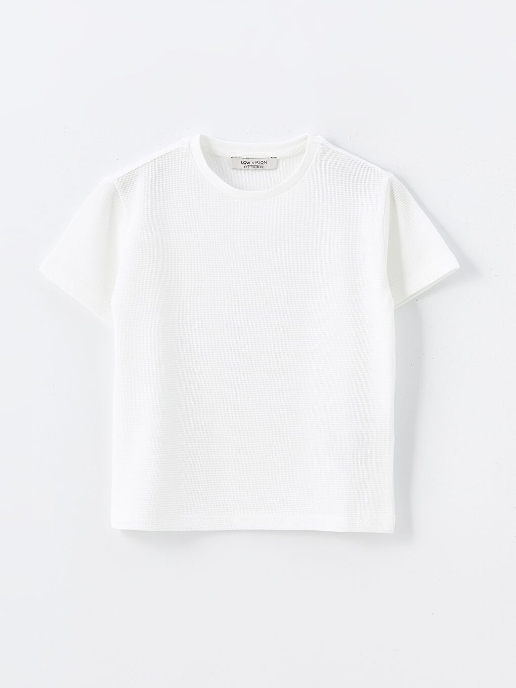Crew Neck Textured Boy'S T-Shirt -S4MI52Z4-R9J
