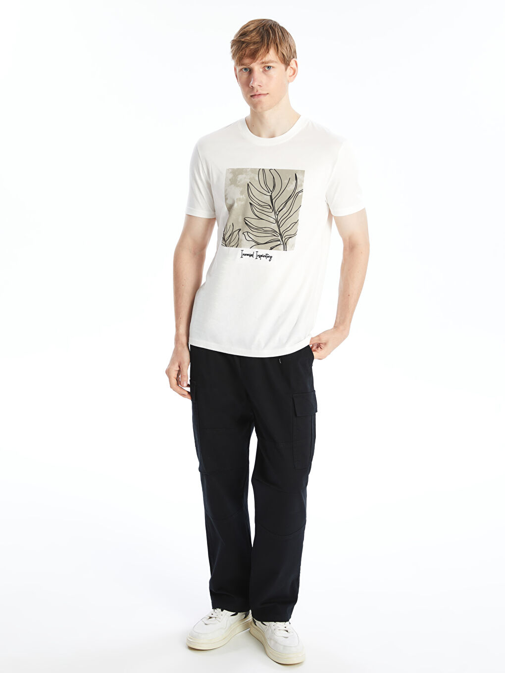 Relaxed Fit Twill Men's Cargo Trousers -S4MI59Z8-RQL