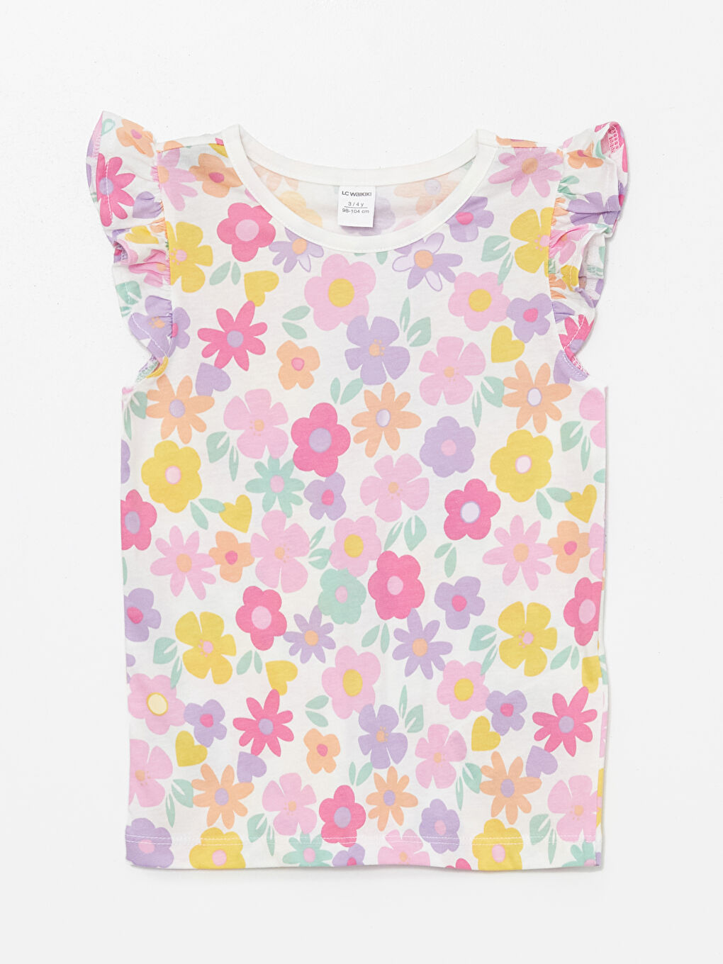 Crew Neck Short Sleeve Printed Baby Girl T-Shirt 3 Pieces -S4MI71Z1-KLK