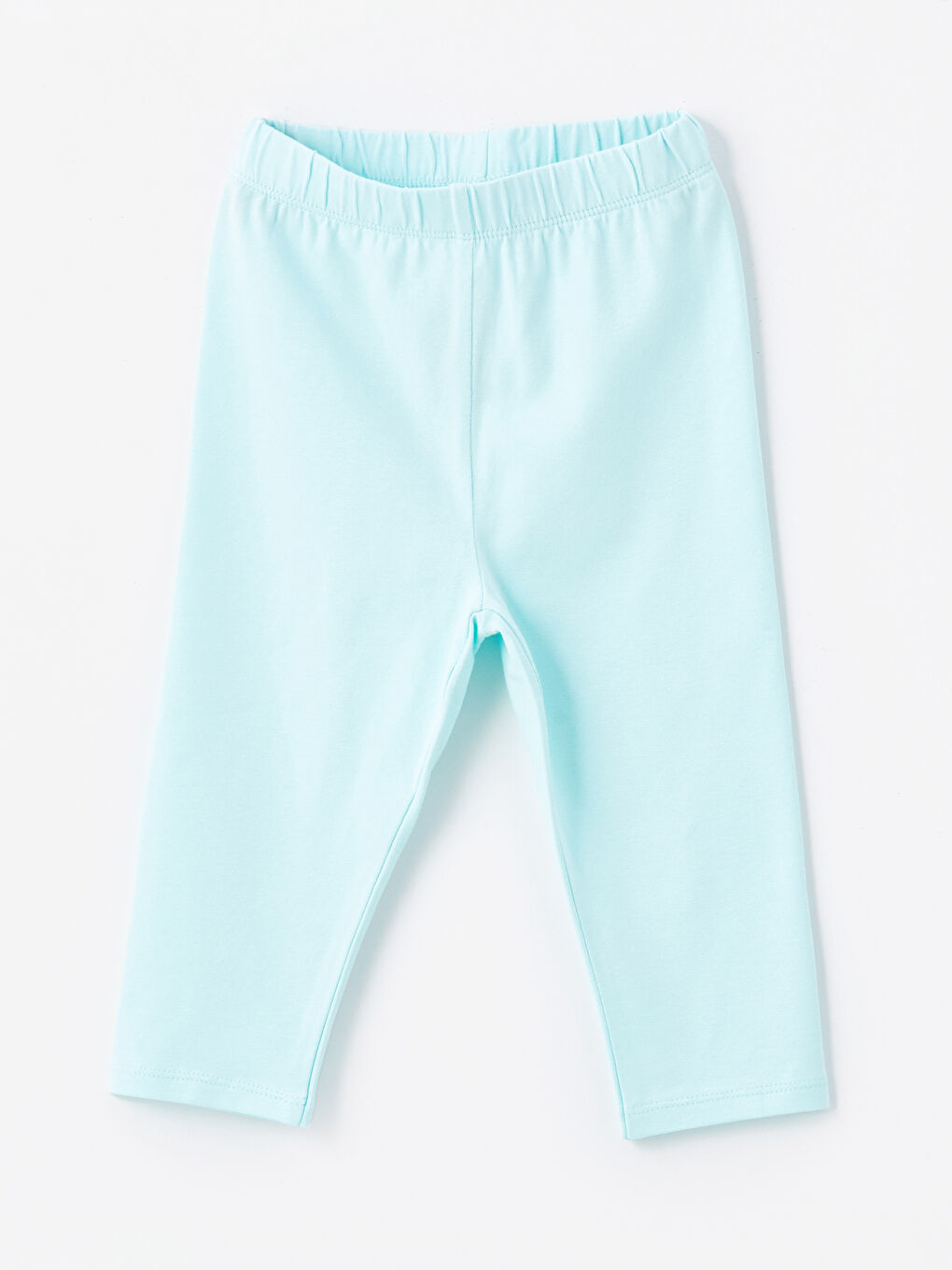 Yeşil Beli Lastikli Baskılı Kısa Kız Bebek Tayt