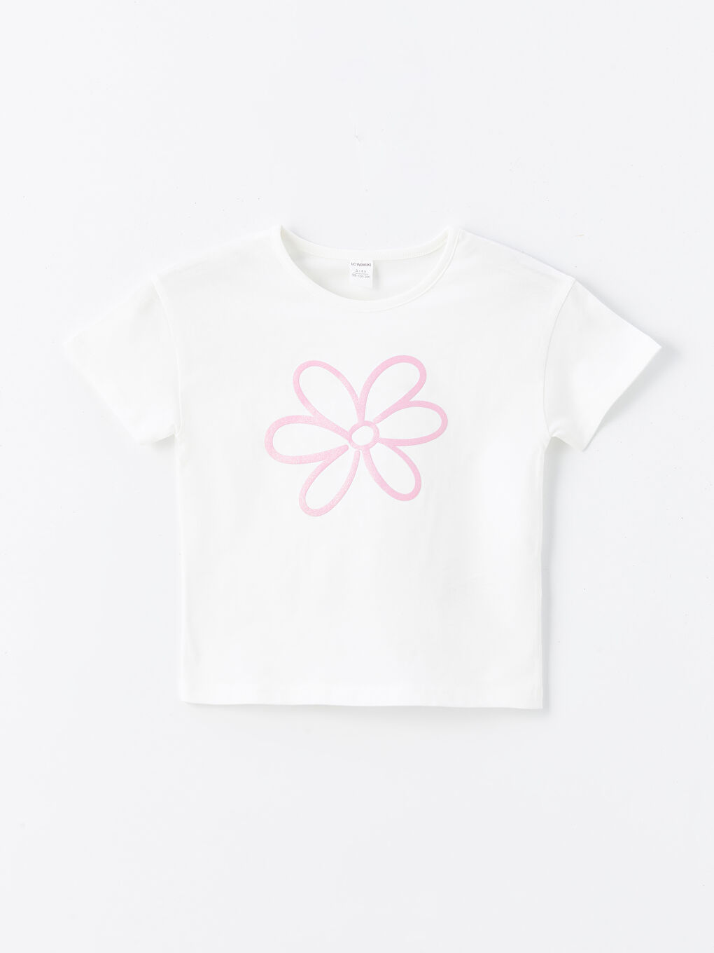 Crew Neck Short Sleeve Floral Baby Girl T-Shirt, Pack of 2-1