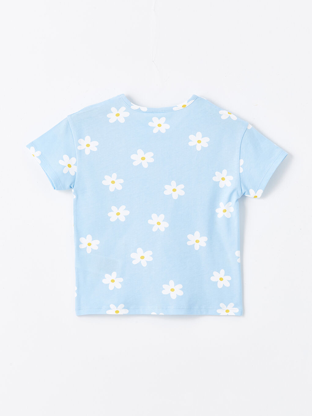 Crew Neck Short Sleeve Floral Baby Girl T-Shirt, Pack of 2-4