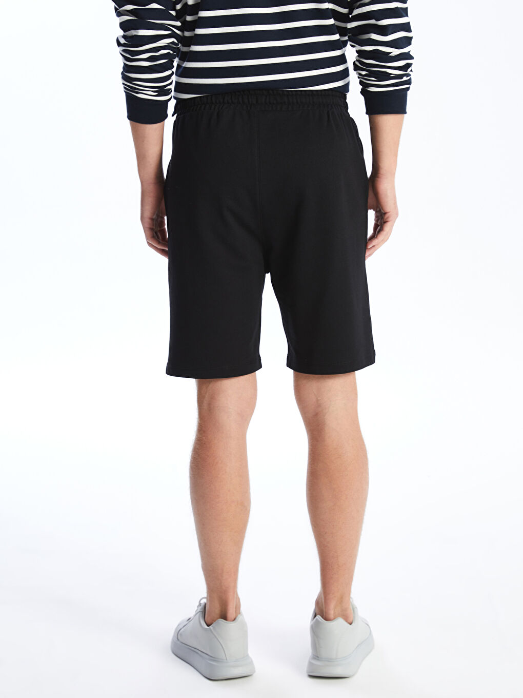 Siyah Standart Kalıp Erkek Şort-4