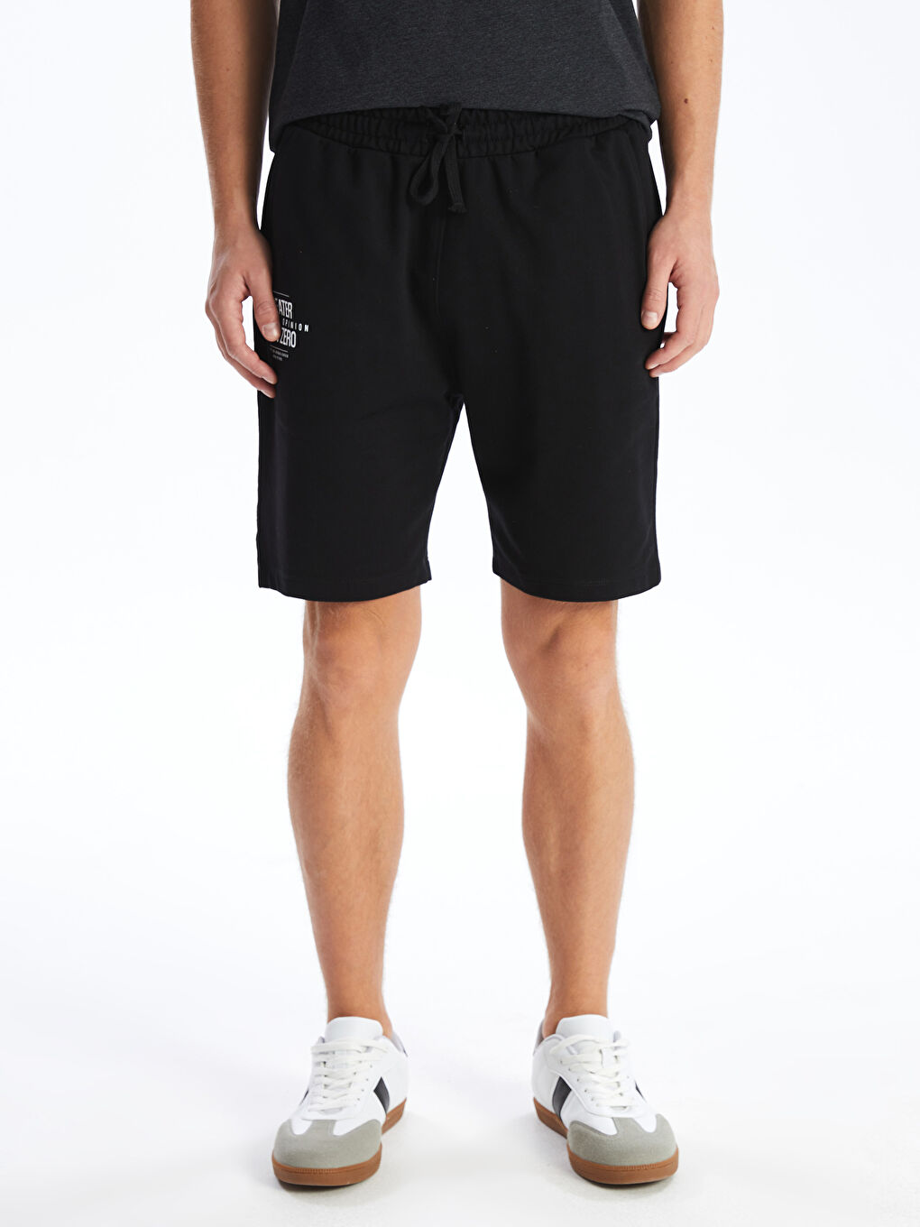 Siyah Standart Kalıp Erkek Şort-2