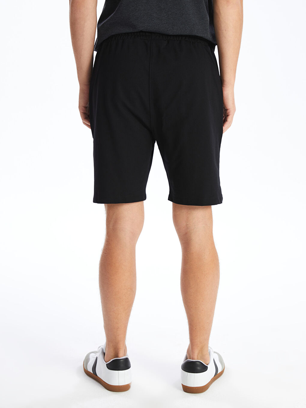 Siyah Standart Kalıp Erkek Şort-3