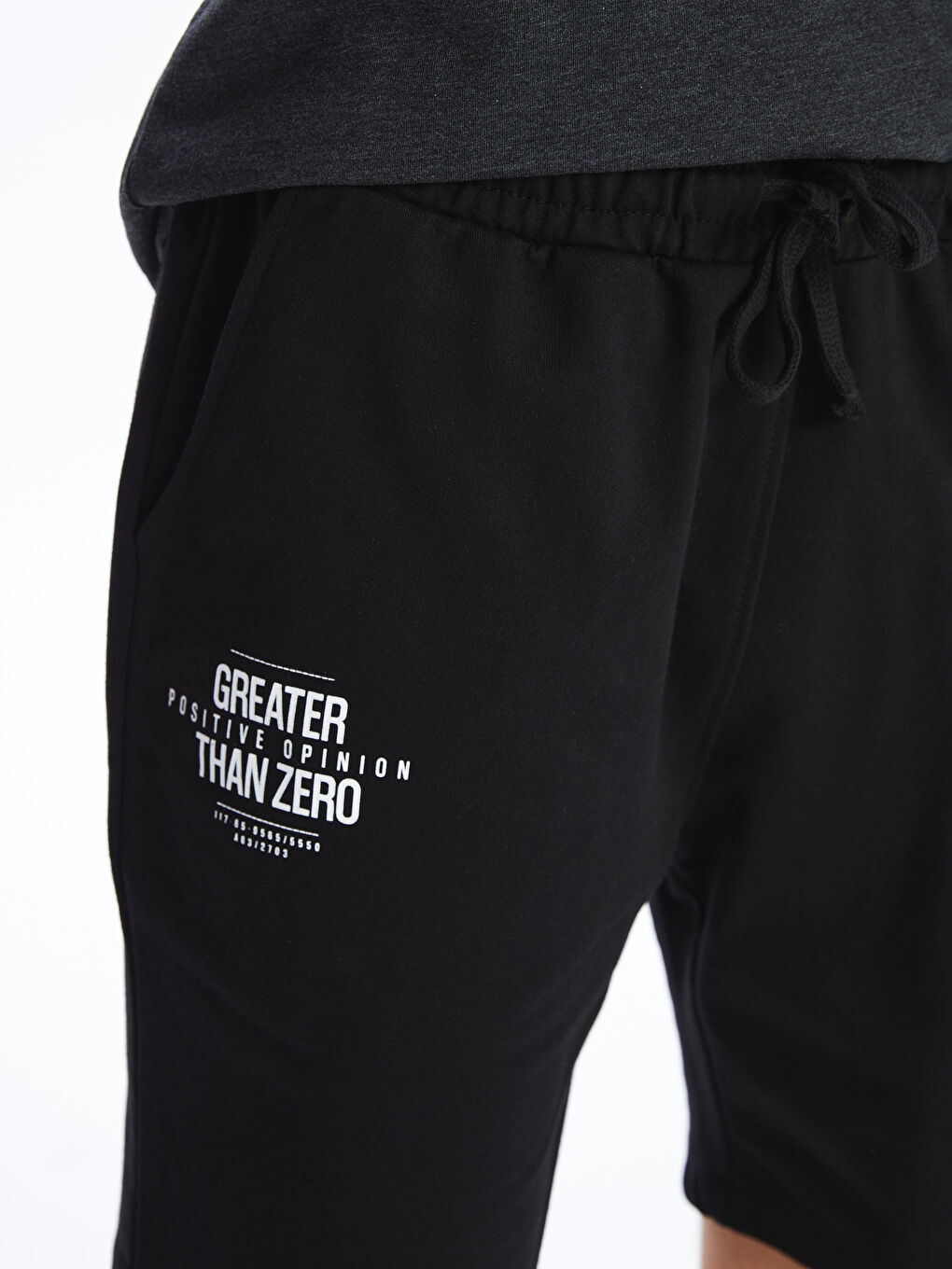 Siyah Standart Kalıp Erkek Şort-4