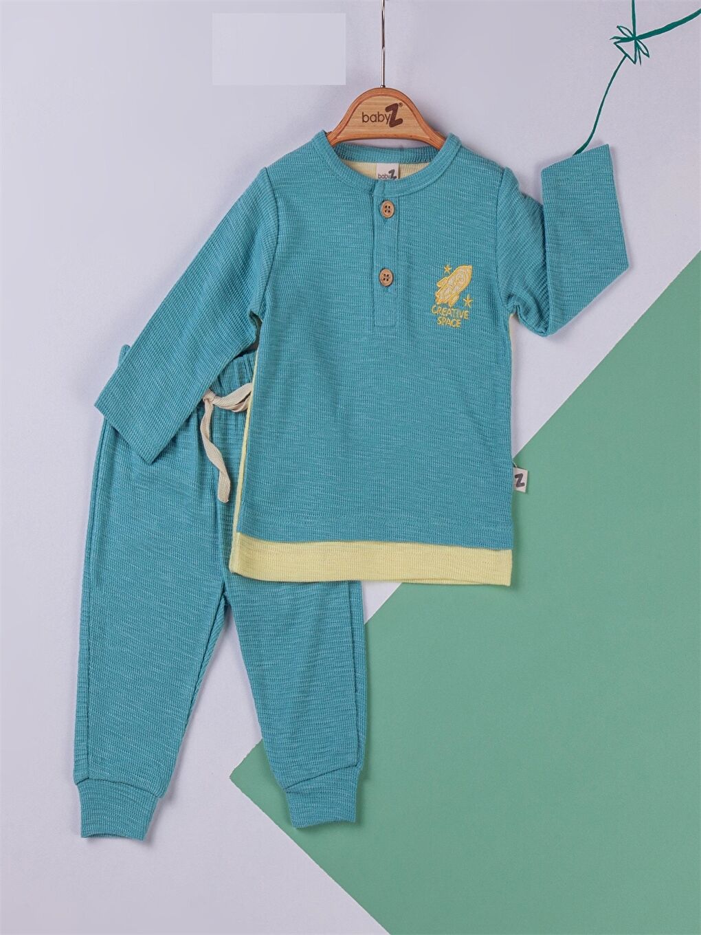 İndigo Bisiklet Yaka Erkek Bebek Takım