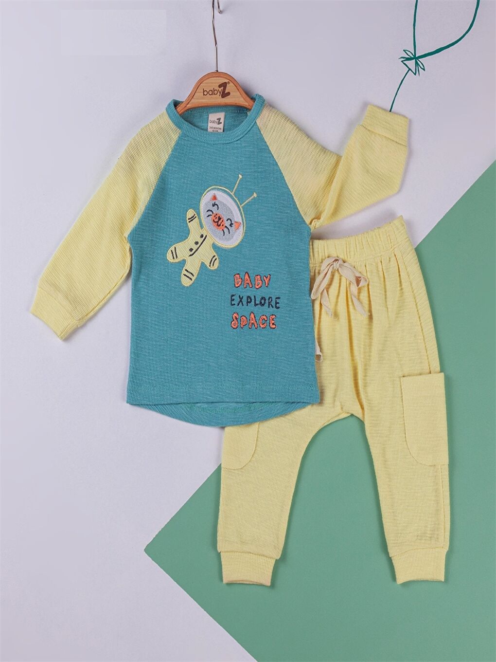Sarı Bisiklet Yaka Erkek Bebek Takım
