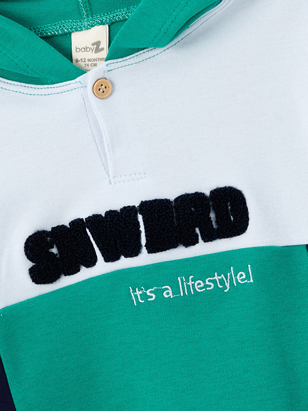 Yeşil Kapüşonlu Erkek Bebek Takım-2