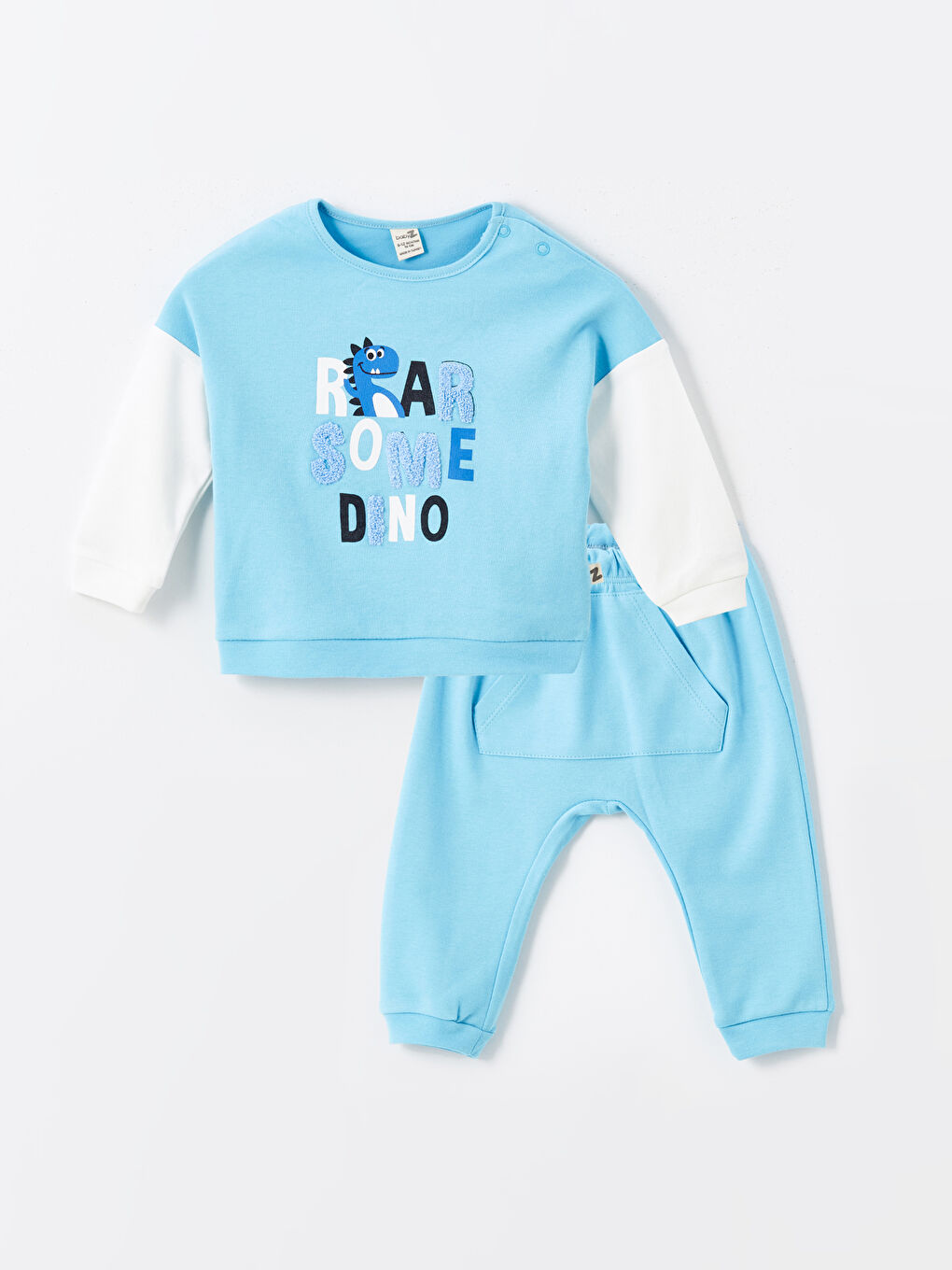 Turkuaz Bisiklet Yaka Erkek Bebek Takım