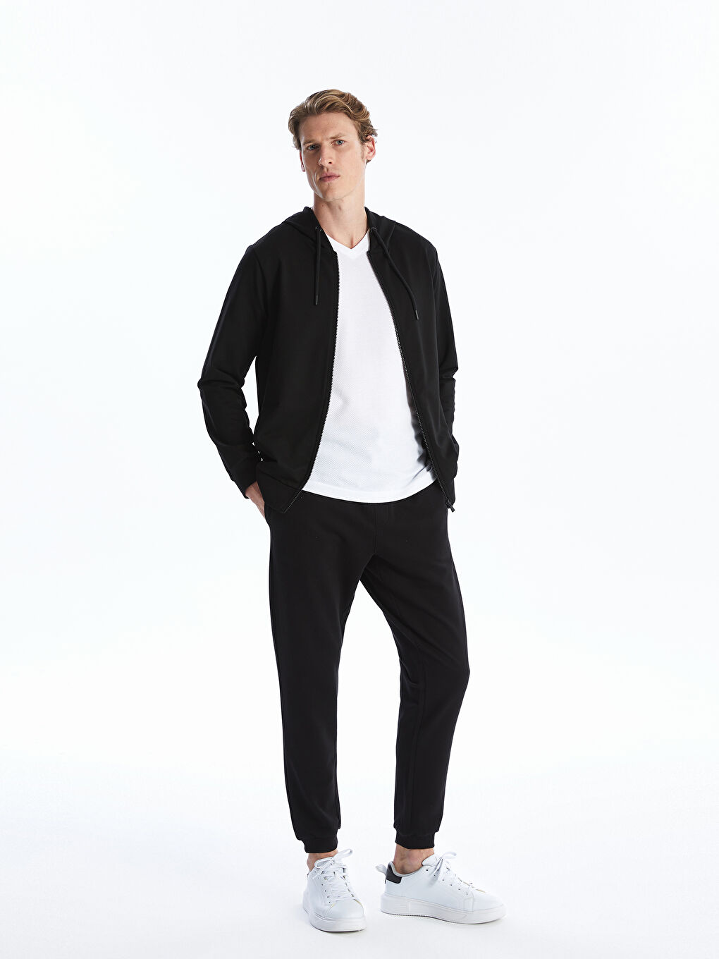 Siyah Slim Fit Erkek Jogger Eşofman Altı-2