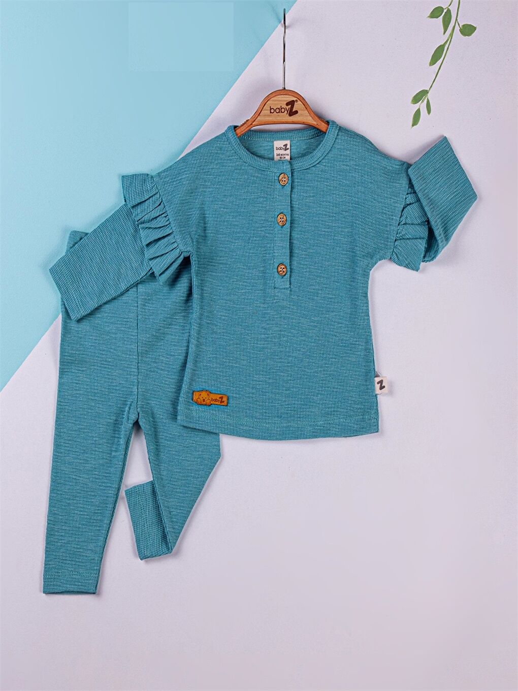 İndigo Bisiklet Yaka Kız Bebek Takım
