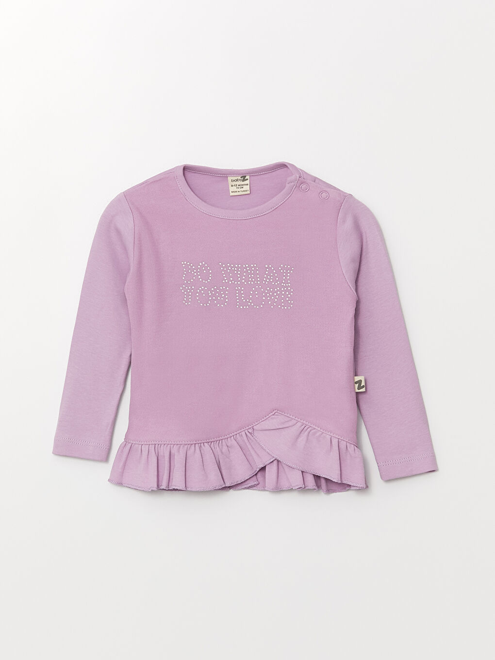 Lila Bisiklet Yaka Kız Bebek Takım-1