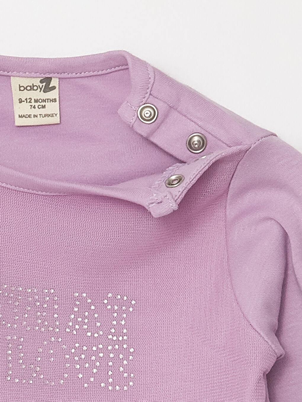 Lila Bisiklet Yaka Kız Bebek Takım-5