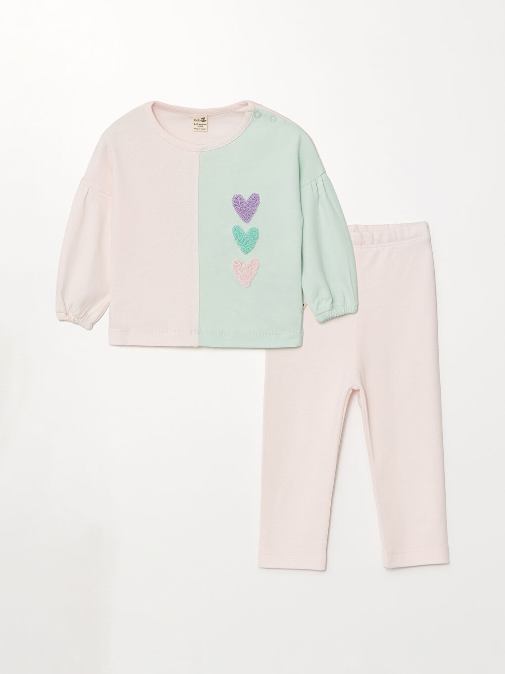Pembe Bisiklet Yaka Kız Bebek Takım
