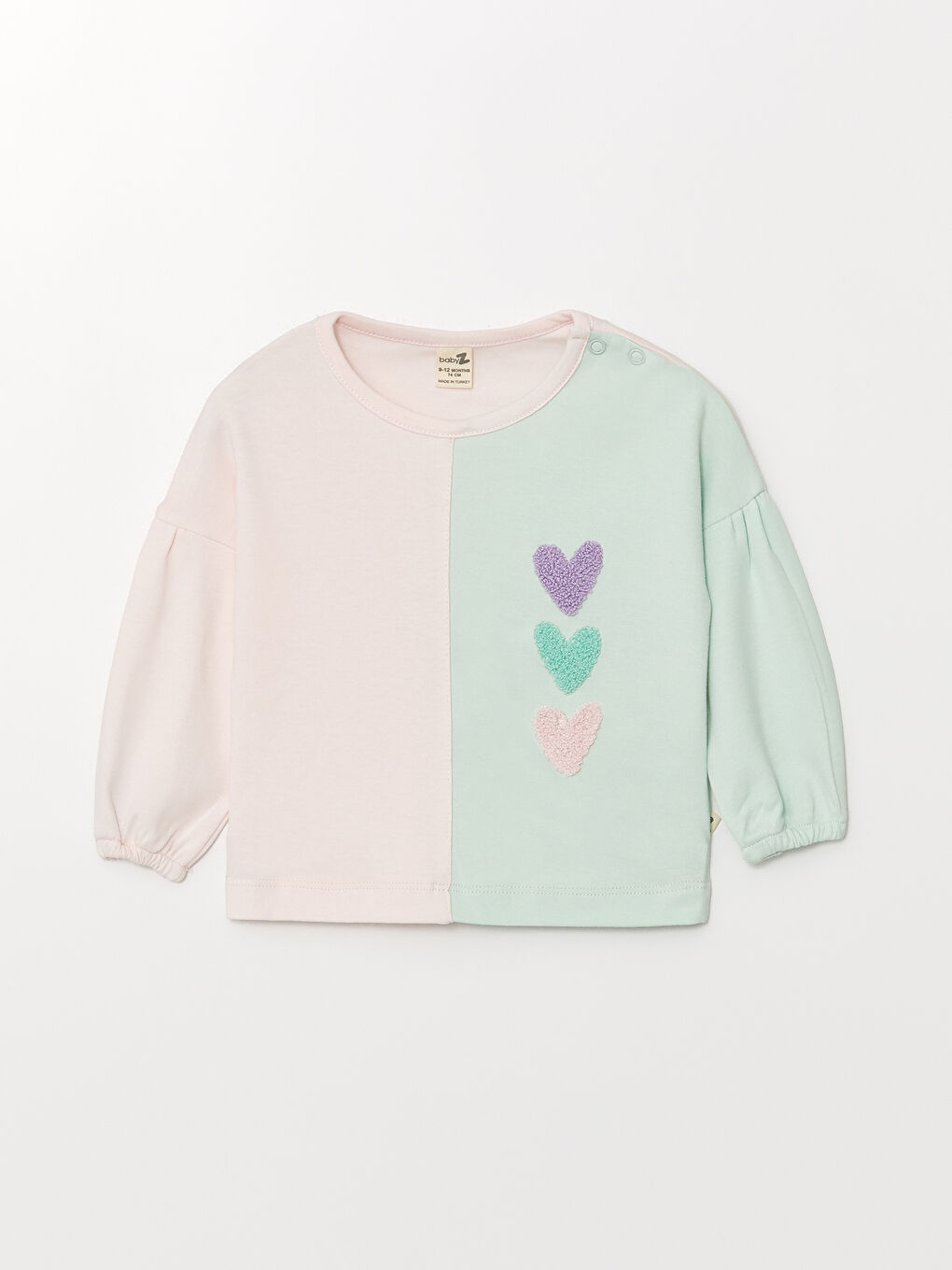 Pembe Bisiklet Yaka Kız Bebek Takım-1