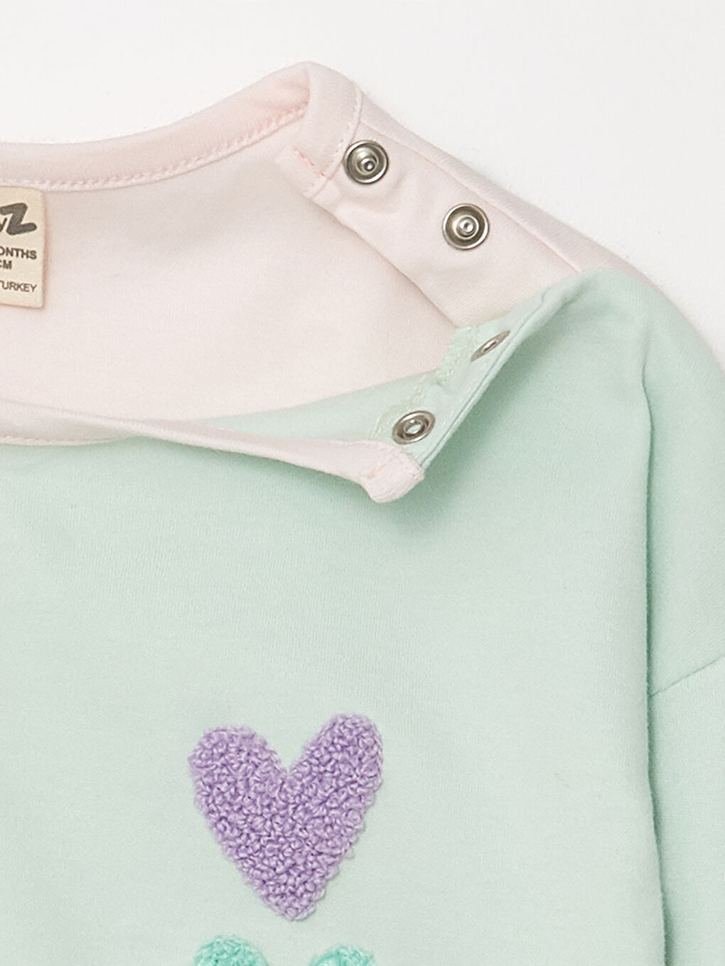 Pembe Bisiklet Yaka Kız Bebek Takım-5