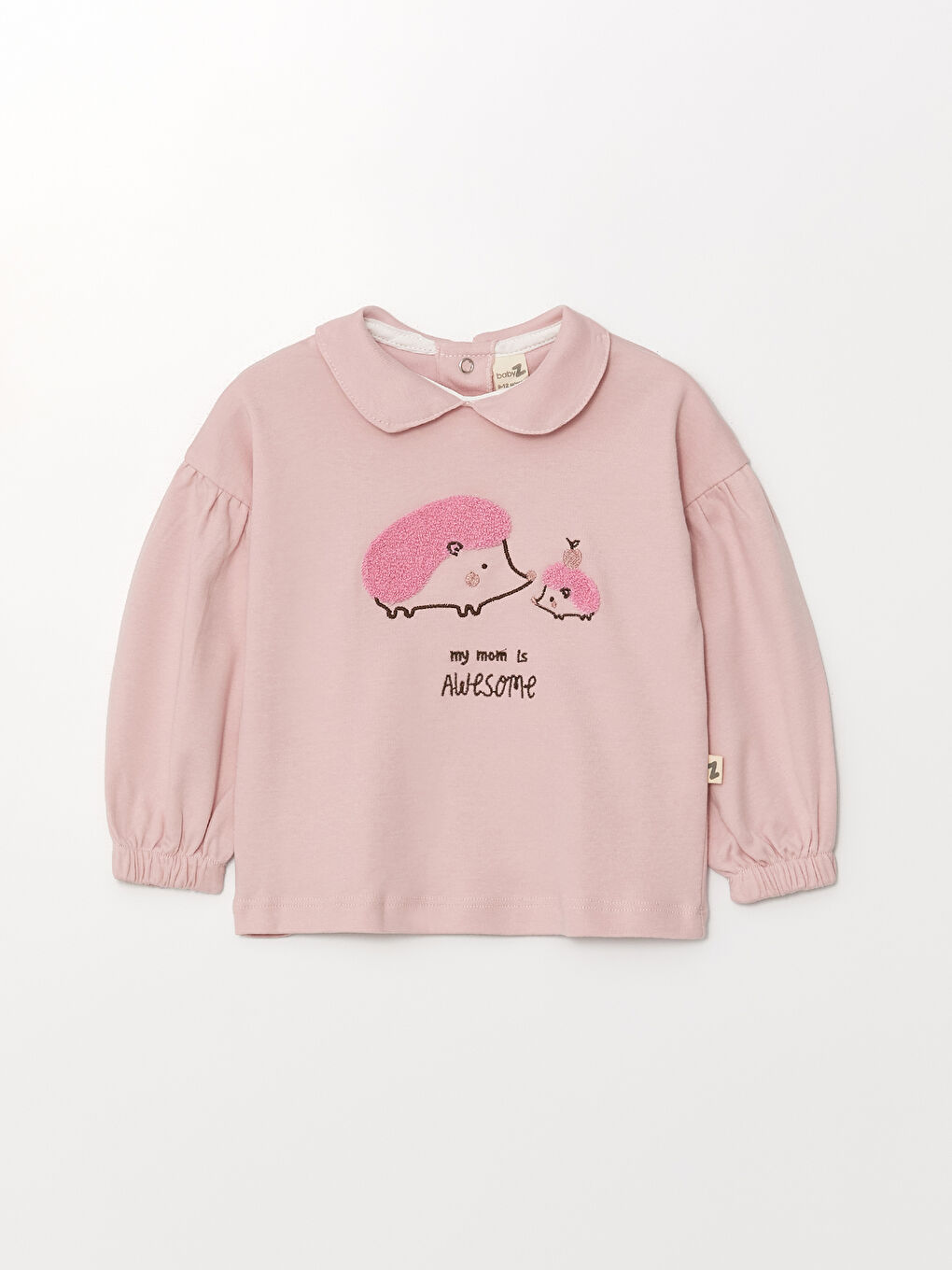 Pembe Bebe Yaka Kız Bebek Takım-1