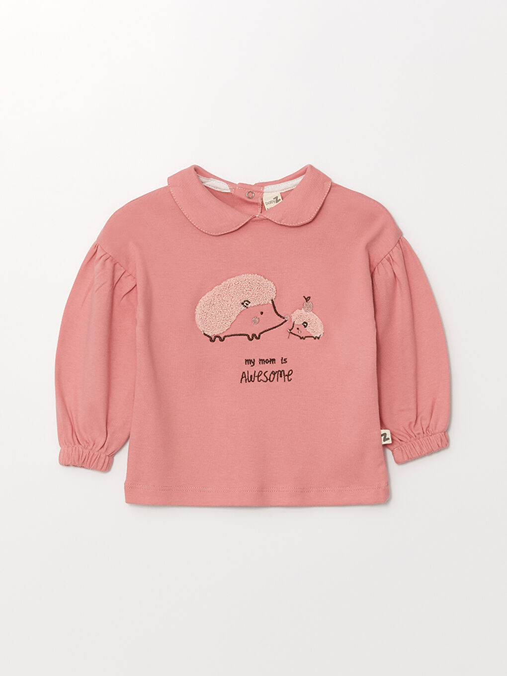 Pembe Bebe Yaka Kız Bebek Takım-1