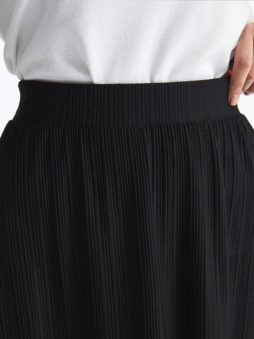 Women's Flared Straight Skirt With Elastic Waist -S4MK43Z8-CVL