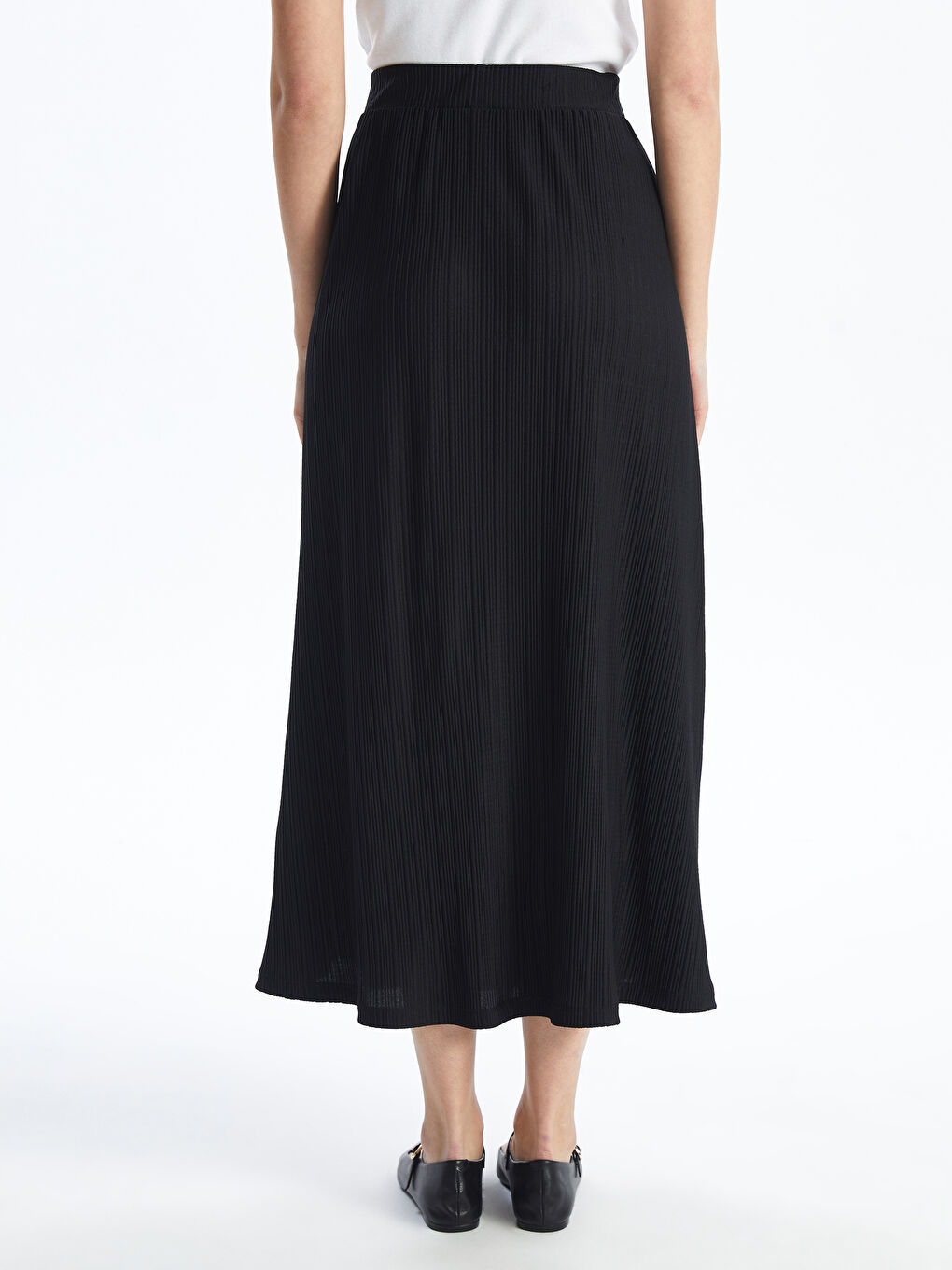 Women's Flared Straight Skirt With Elastic Waist -S4MK43Z8-CVL