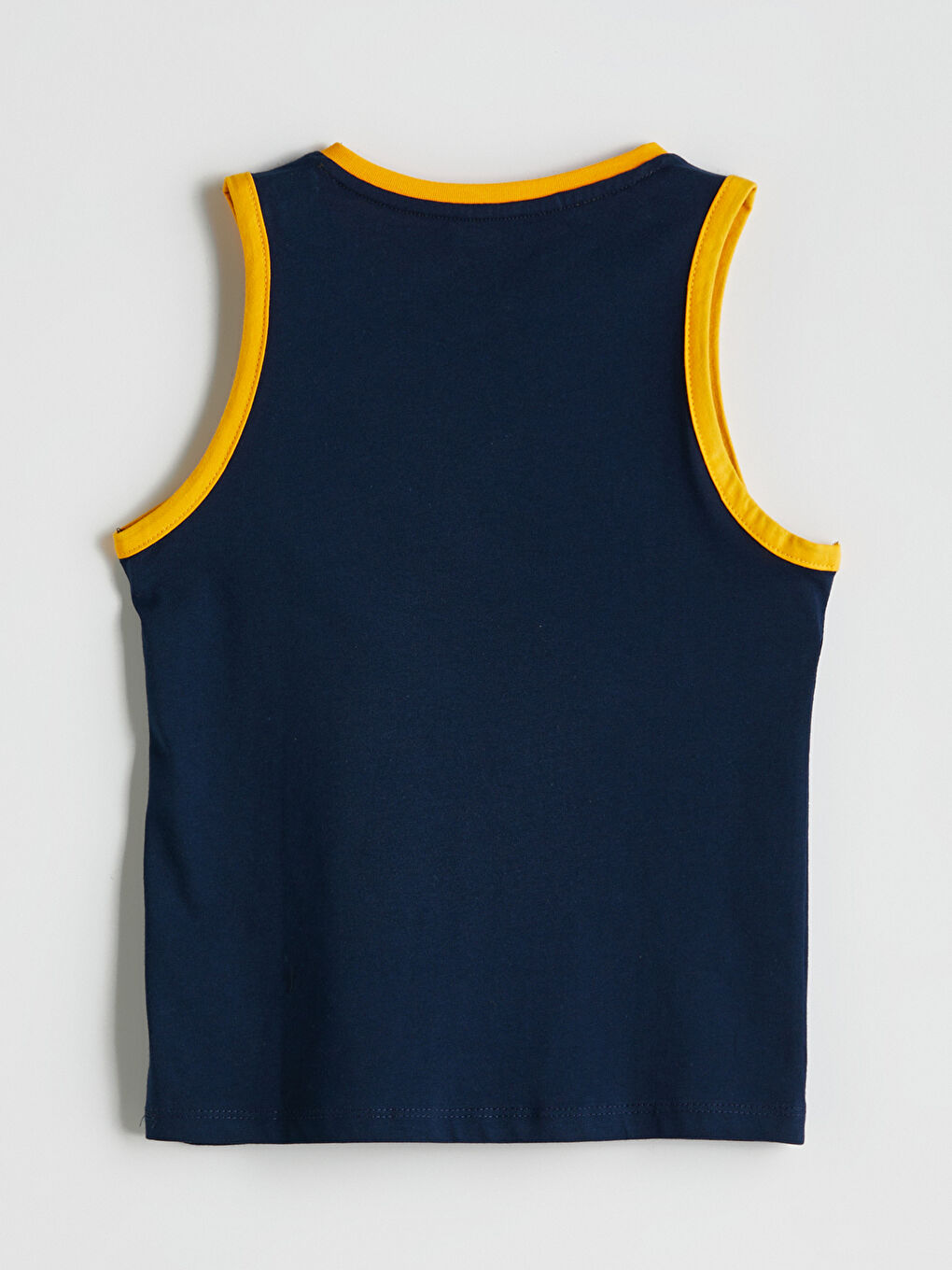 Lacivert Bisiklet Yaka Baskılı Erkek Çocuk Pijama Üst-2