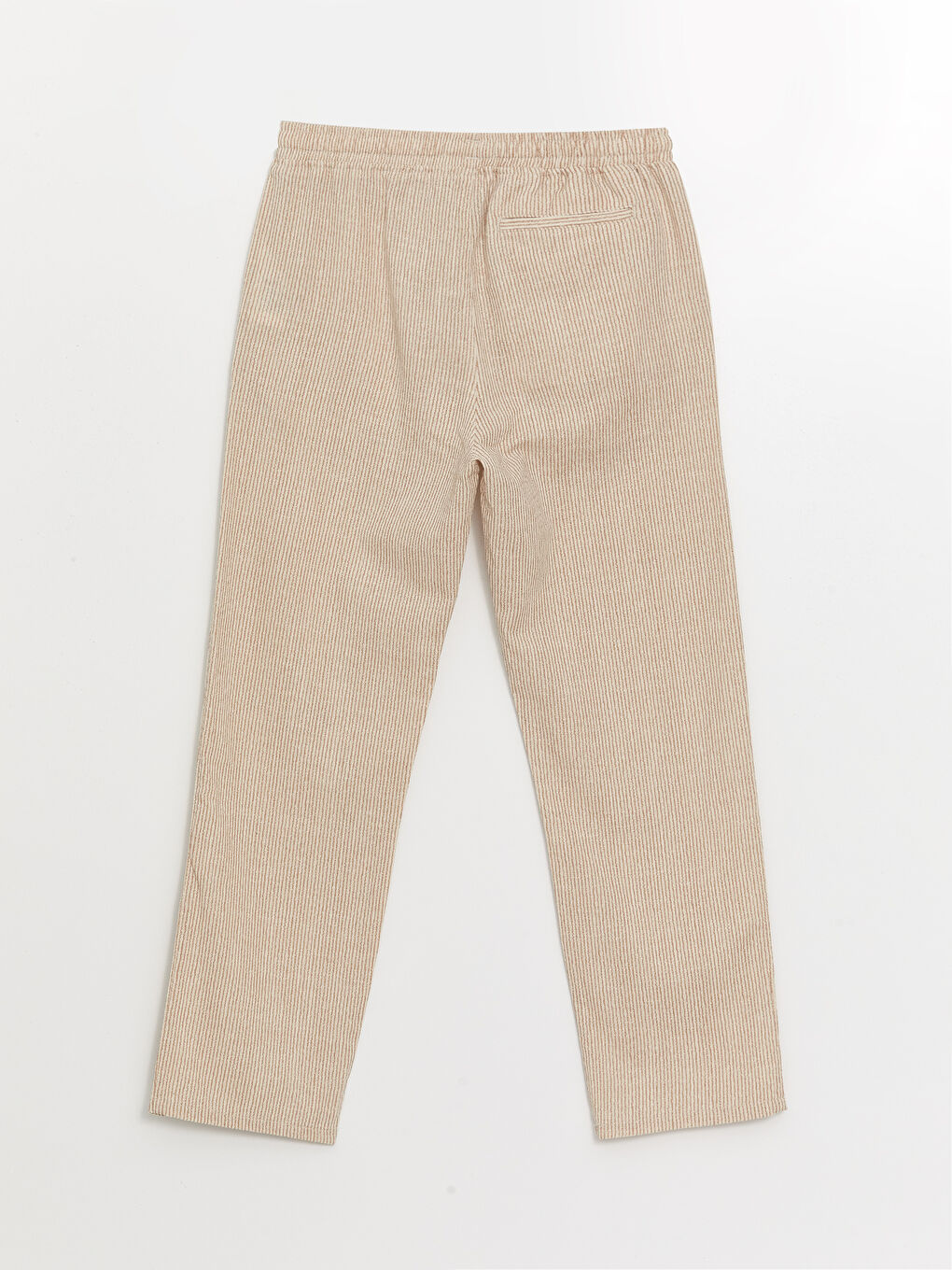 Bej Rahat Kalıp Keten Karışımlı Erkek Pantolon-6