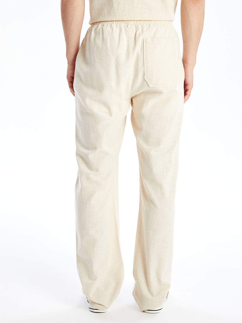 Bej Standart Kalıp Gabardin Erkek Pantolon-4