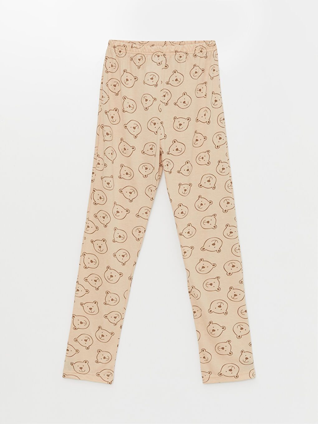 Kahverengi Beli Lastikli Kadın Pijama Alt