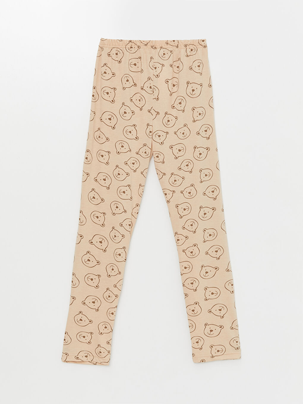 Kahverengi Beli Lastikli Kadın Pijama Alt-1