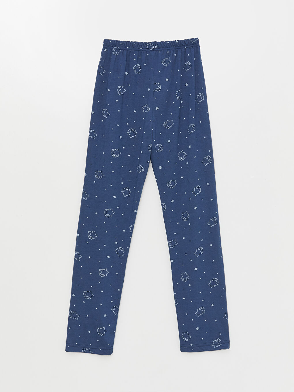 Lacivert Beli Lastikli Kadın Pijama Alt-1