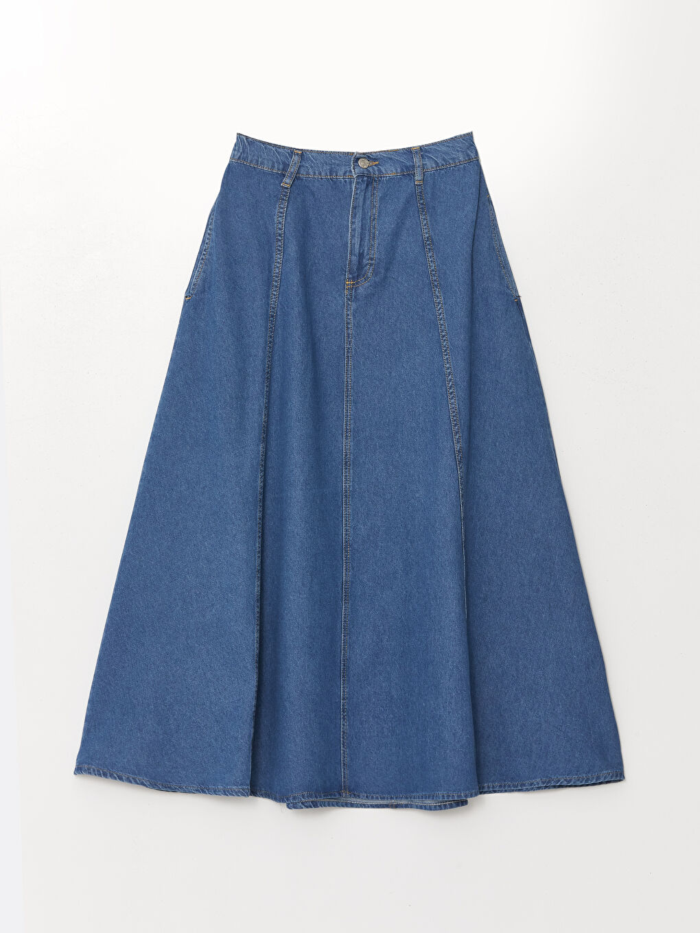 Elastic Waist A-Line Women's Jean Skirt -S4MM68Z8-563