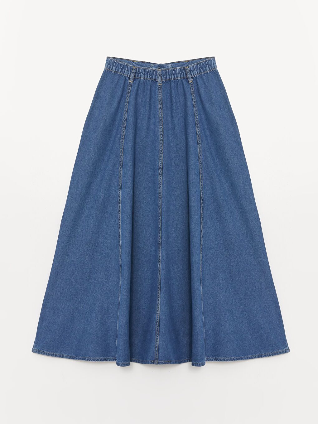 Elastic Waist A-Line Women's Jean Skirt -S4MM68Z8-563