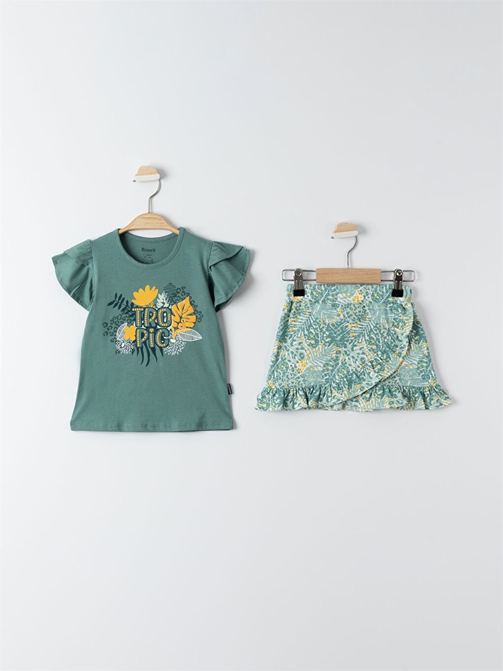 Haki Baskılı Kız Bebek Takım