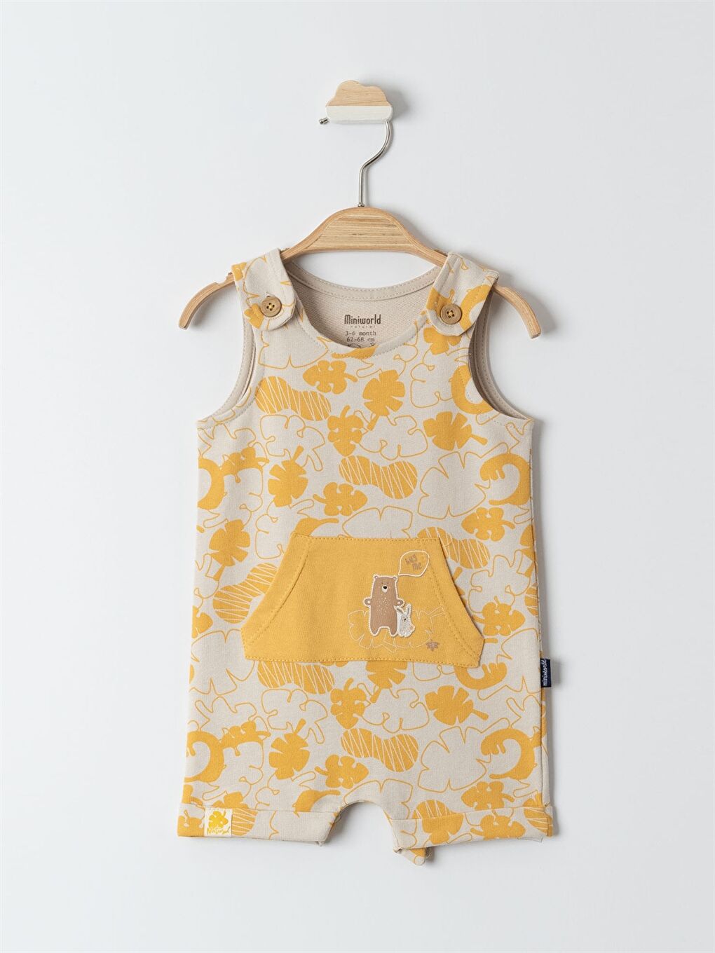 Kahverengi Bisiklet Yaka Erkek Bebek Tulum