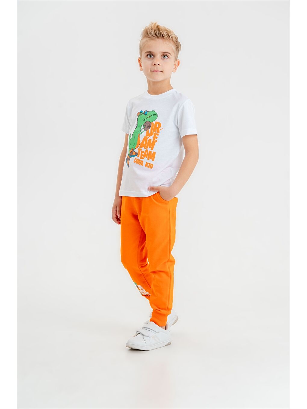 Turuncu Erkek Bebek Eşofman Takım-2