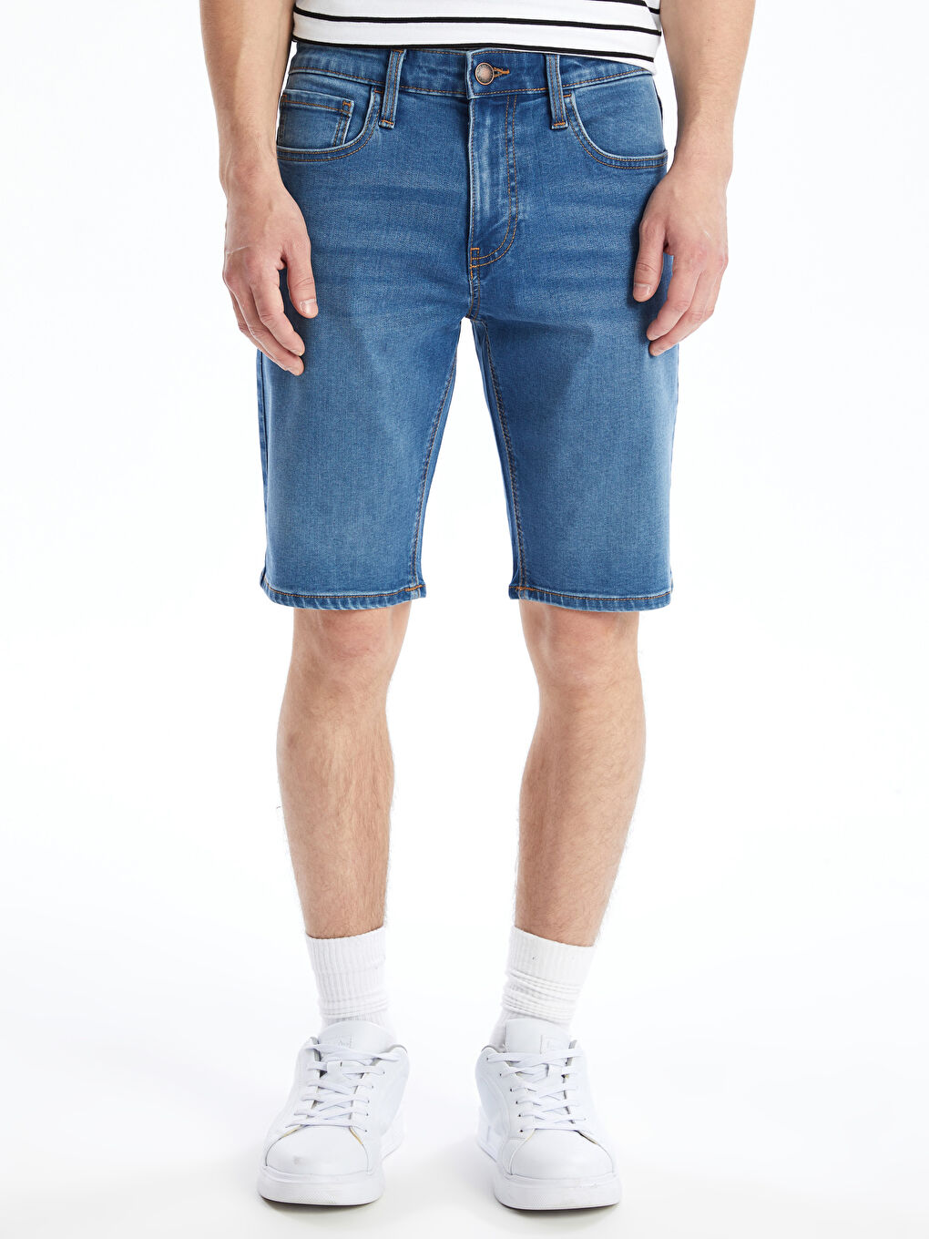Slim Fit Men's Denim Shorts -S4MQ42Z8-H45