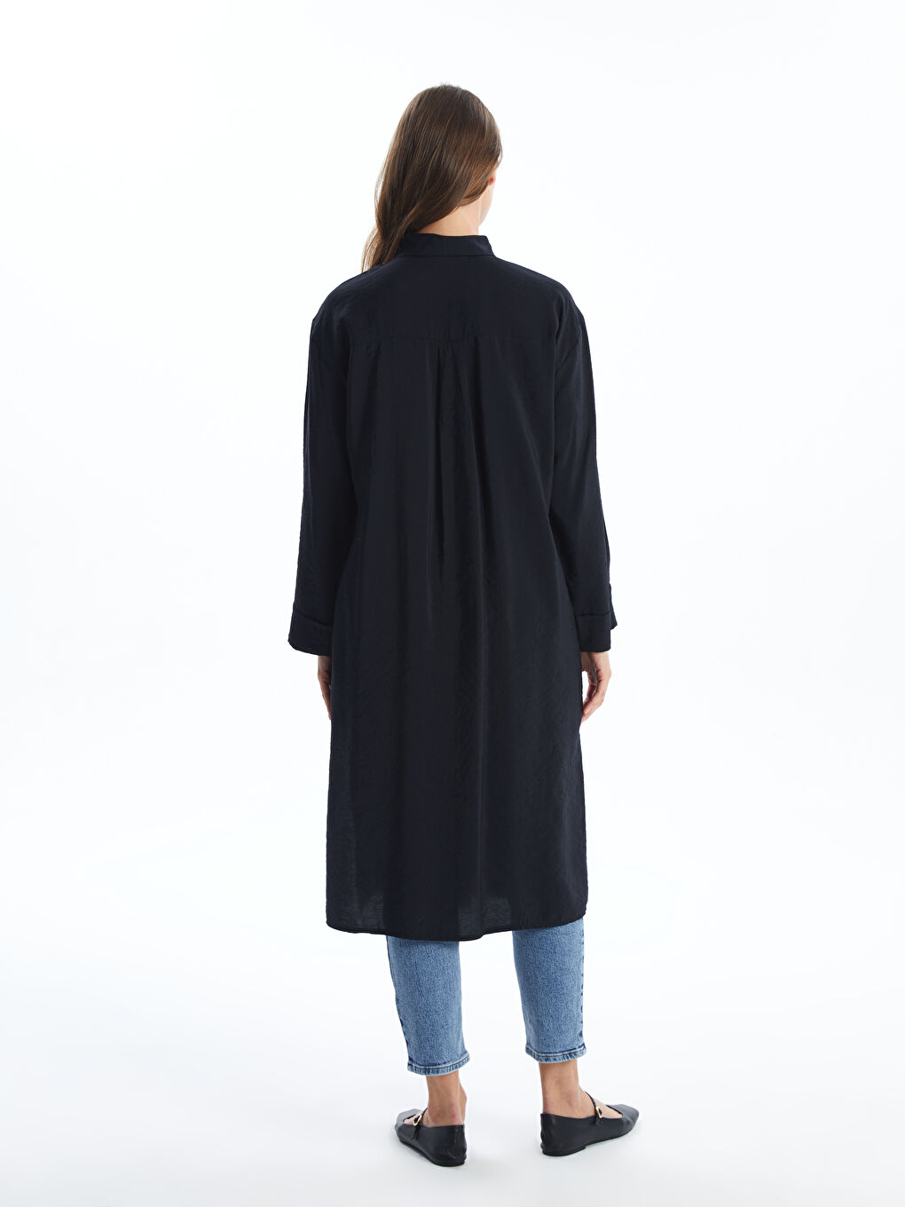 Plain Oversize Women's Shirt Tunic -S4MQ56Z8-CVL