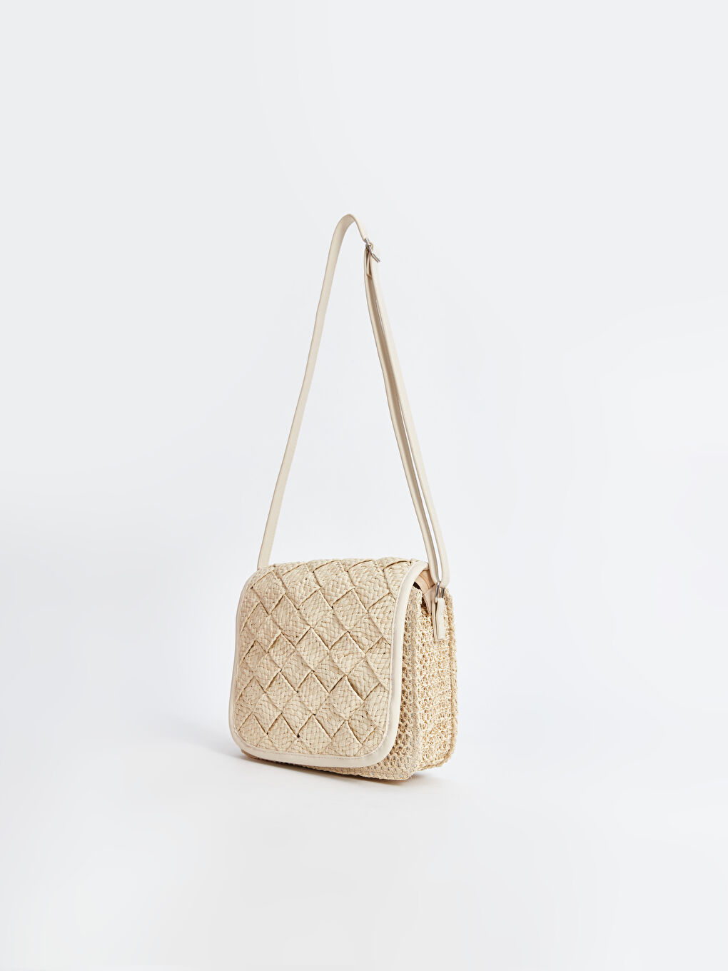 LCW ACCESSORIES Patterned Straw Women's Shoulder Bag -S4MR91Z8-CR8