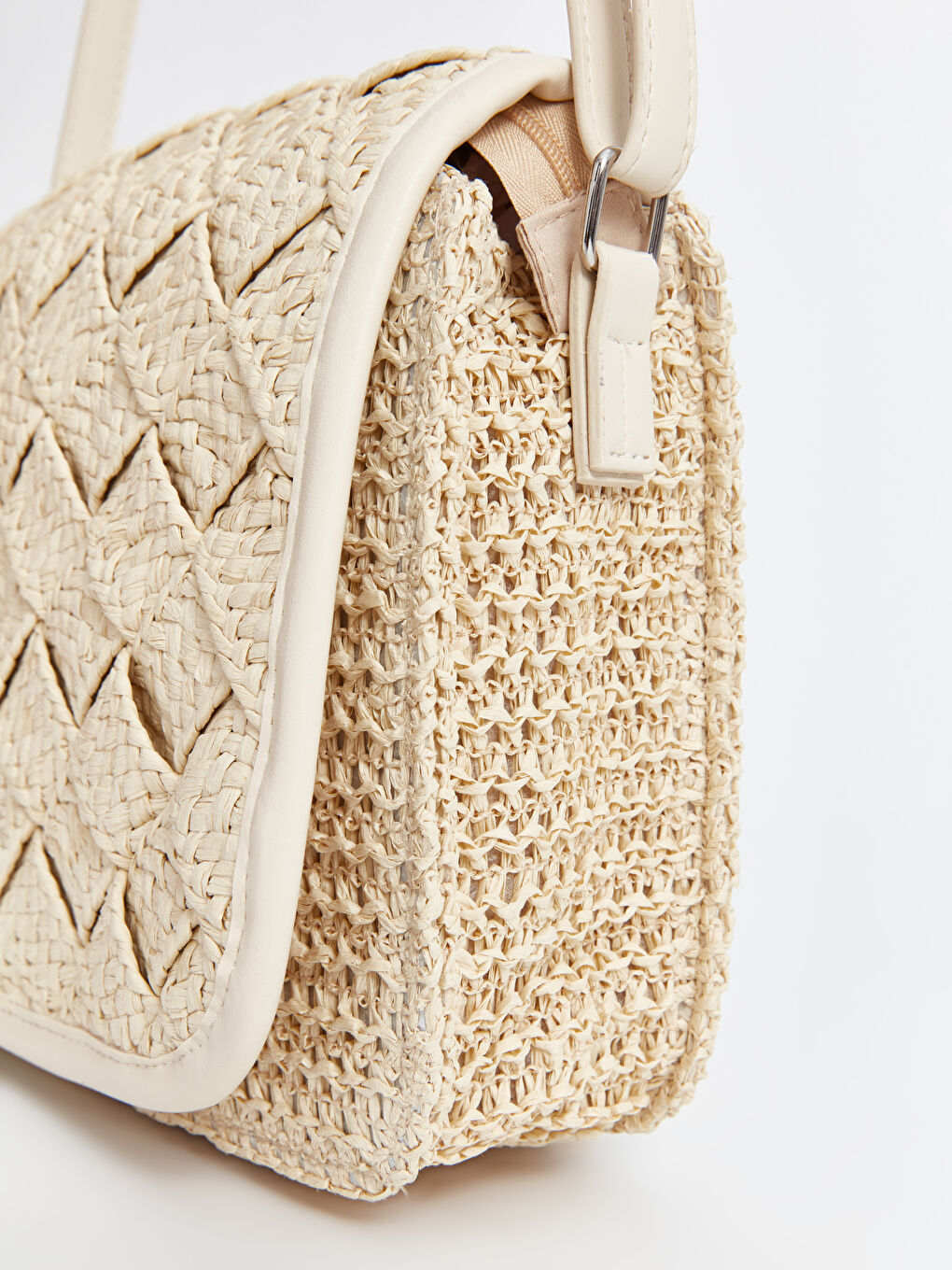 LCW ACCESSORIES Patterned Straw Women's Shoulder Bag -S4MR91Z8-CR8