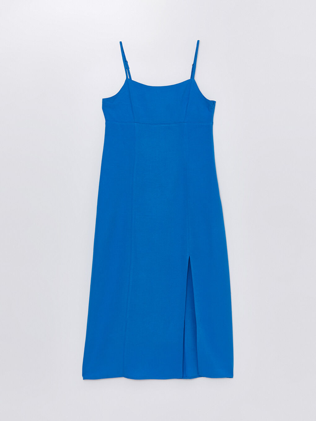 Square Neck Straight Strap Linen Blend Women's Dress -S4MS03Z8-VYF
