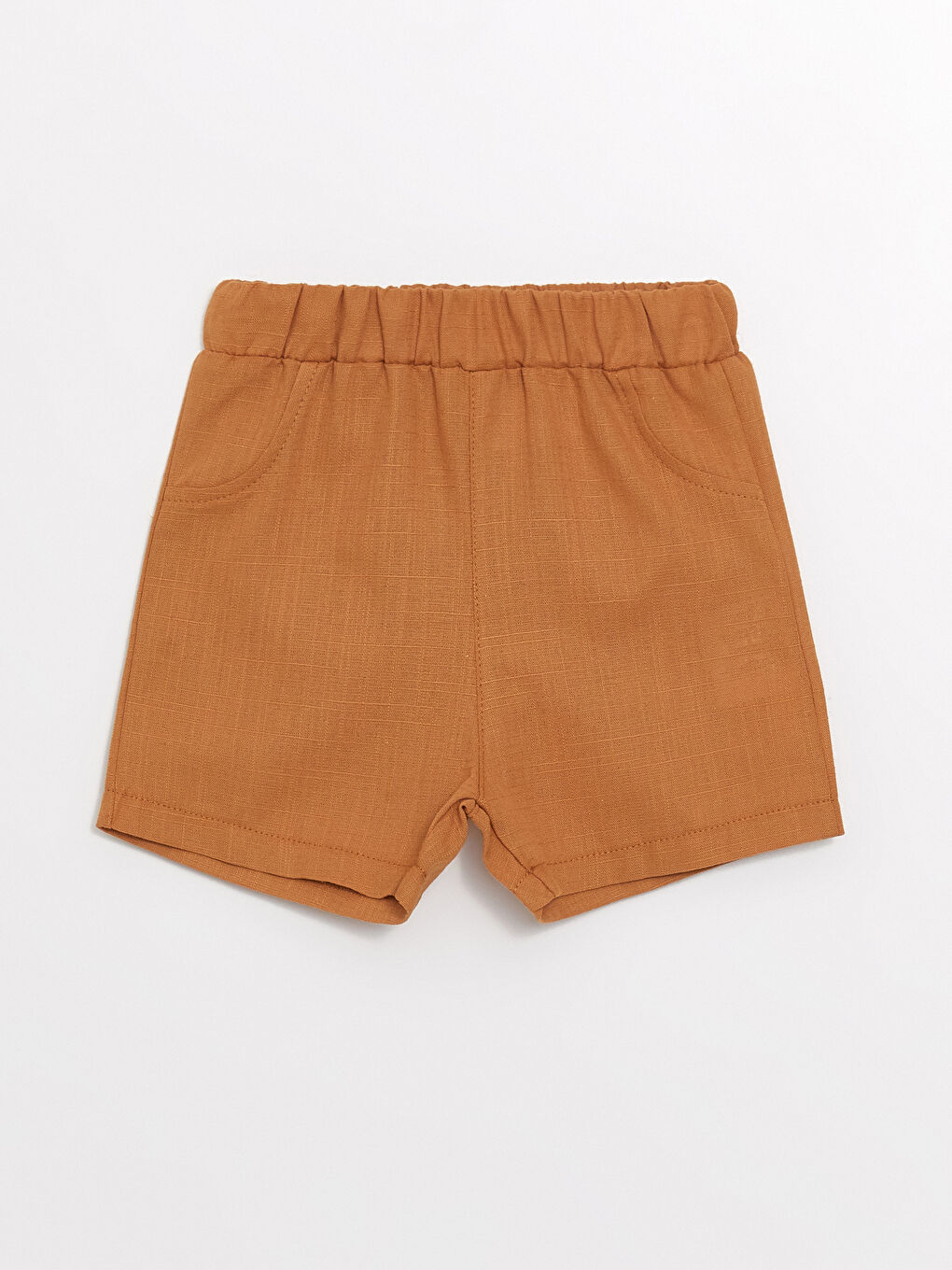 Kahverengi Beli Lastikli Basic Erkek Çocuk Şort