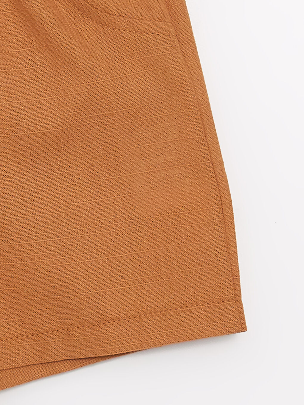 Kahverengi Beli Lastikli Basic Erkek Çocuk Şort-1